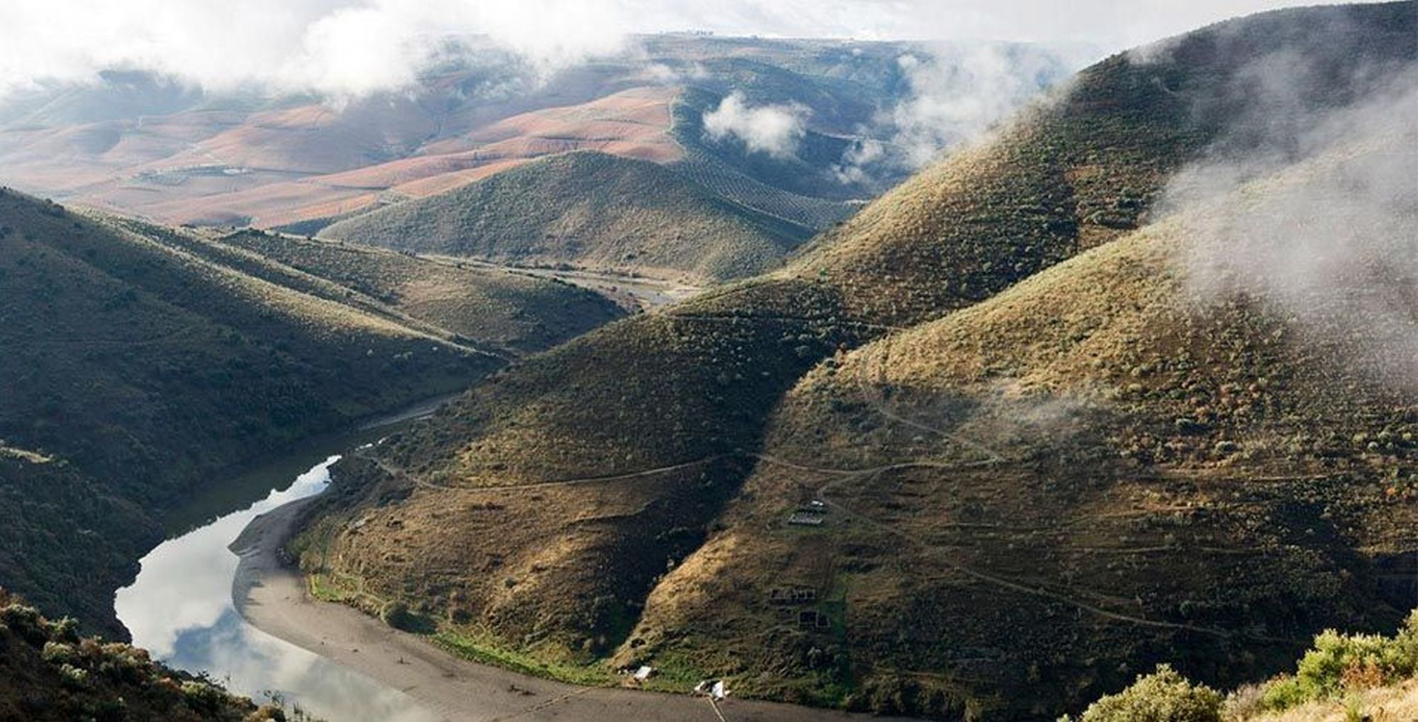 Aerial view of the valley