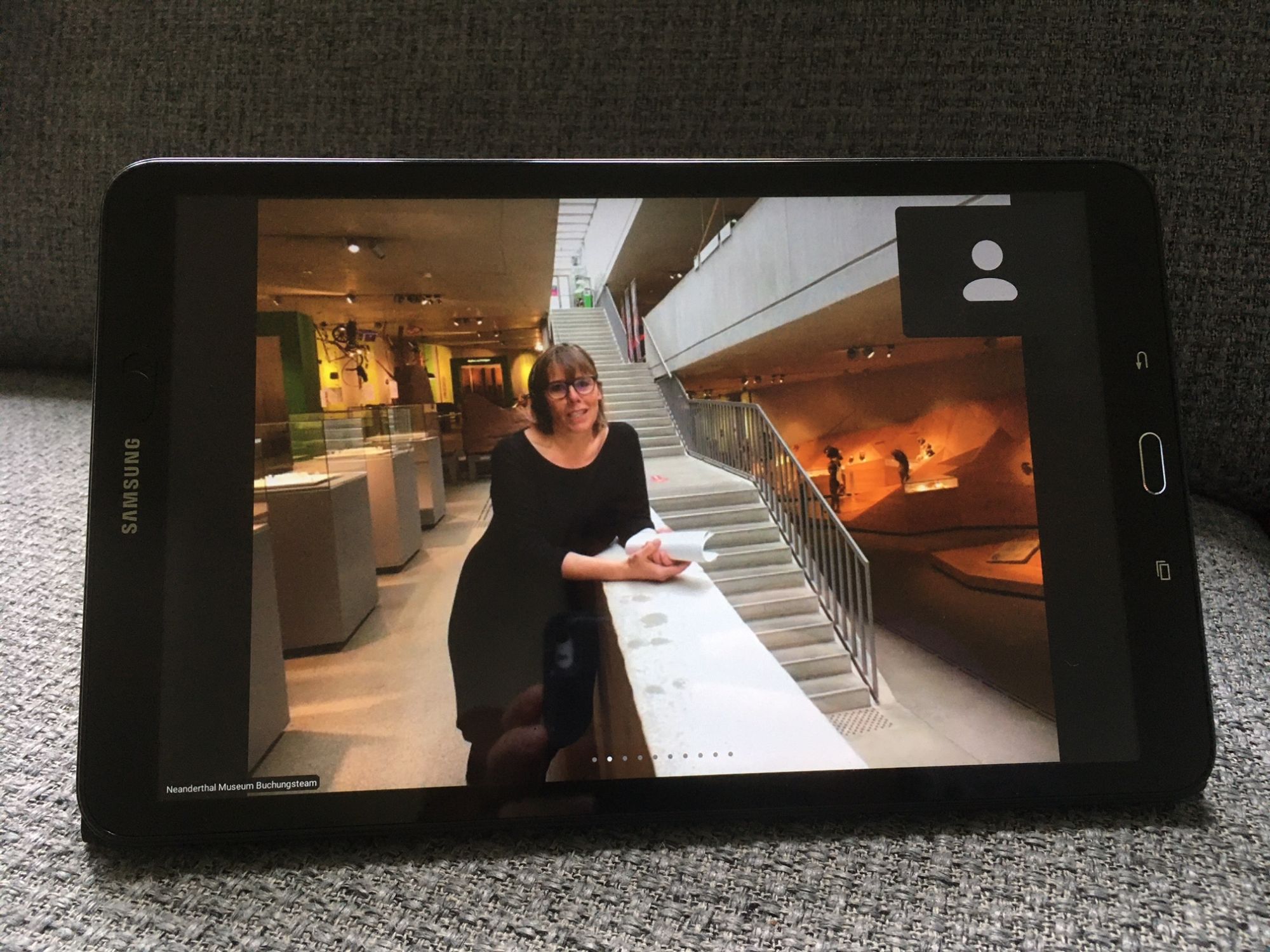A Tablet Streaming a Live Online Guided Tour